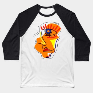 Abstract face Baseball T-Shirt